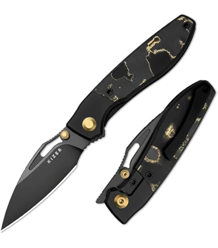 Amazon.com: Kizer Momo Pocket Folding Knife, 4.11” 14C28N Blade